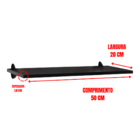 Prateleira Preta 18 Mm 20 X 50 Cm Com Suporte Bico Tucano - Fp