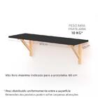 Prateleira Preta 80cm + Mão Francesa