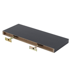 Prateleira Reta 60x23,5cm Preto Borda Reta