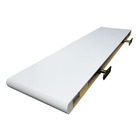 Prateleira Reta Borda Oval Branco 120x25x4cm Montfácil
