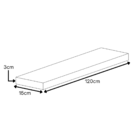 Prateleira Reta Decorativa 120x15 Mdf Com Suporte Invisível P