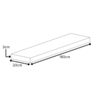 Prateleira Reta Decorativa 180x20 Mdf Com Suporte Invisível P