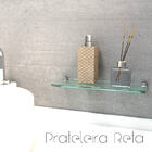 Prateleira Reta Em Vidro Kit 3 Peças Slim 520ls3 Grego Metal