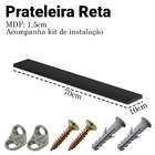 Prateleira Reta Lisa Suspensa Quarto Escritório Mdf 70x10 Cas