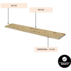 Prateleira Reta Painel Pinus 15mm 120x20 Com Suporte Invisível