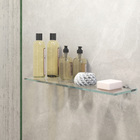 Prateleira Reta Simples Vidro Incolor 50x15cm Sensea