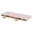 Prateleira Reta Suporte Invisível MDF Borda Reta 60x23,5cm Rosa
