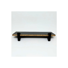 Prateleira Retangular 40x10cm Preta - 23196