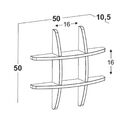 Prateleira Retrô Taylor - Tamanho Pequeno - Marrom Escuro - M