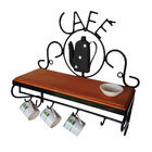 Prateleira Rustica Café De Ferro E Madeira Artesanal Estiliza