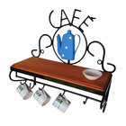 Prateleira Rustica Café De Ferro E Madeira Artesanal Estiliza