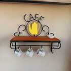 Prateleira Rústica Café Estilizada Bule Amarelo