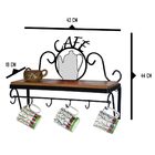 Prateleira Rústica Café Estilizada Bule Laranja