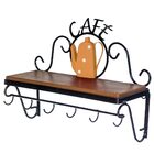 Prateleira Rústica Café Estilizada Bule Laranja