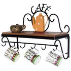 Prateleira Rústica Café Estilizada Bule Laranja