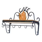 Prateleira Rústica Café Estilizada Bule Laranja