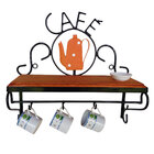 Prateleira Rústica Café Estilizada Bule Laranja