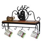 Prateleira Rústica Café Estilizada Bule Preto