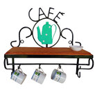 Prateleira Rústica Café Estilizada Bule Verde