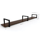Prateleira Simples 180cm Iron Wood-mappin - Amendoa / Preto