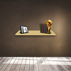 Prateleira Simples 20x15cm Em Mdf Com Suporte - Natural