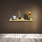 Prateleira Simples 90x15cm Em Mdf Com Suporte - Natural