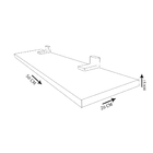 Prateleira Simples Trovarelli Madeirado 50x20 Cm Com Suporte