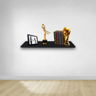 Prateleira Simples Trovarelli Preta 50x15 Cm Com Suporte