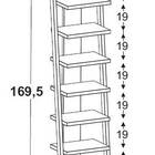 Prateleira Stairway Estrutura Natural Acabamento Laranja 170c