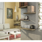 Prateleira Suporte Embutido Madeira Spaceo 80x20cm Jatobá