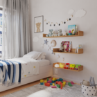 Prateleira Suporte Invisível Retangular 11,5x80x25cm Carvalho Claro em MDF MontFácil