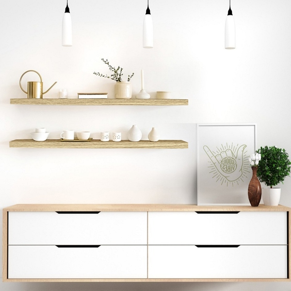 Prateleira Suporte Invisível Retangular 25x60cm Marau MDP Bemfixa