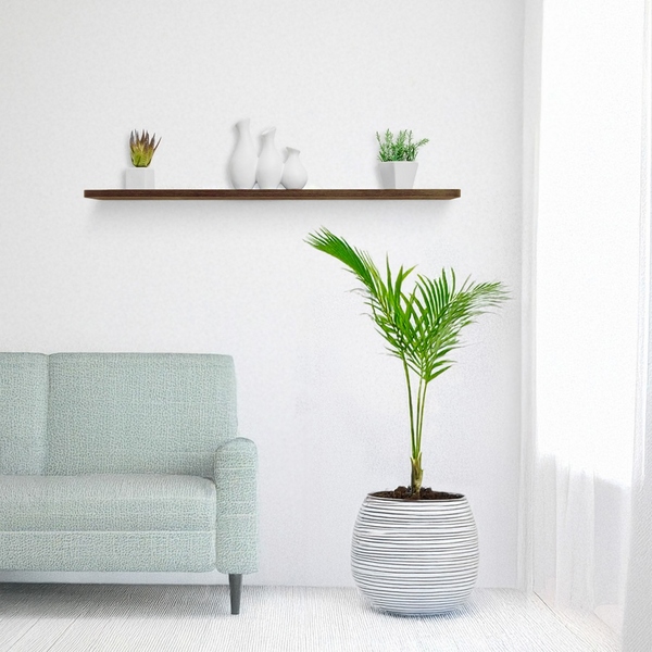 Prateleira Suporte Invisível Retangular 25x80cm Nogueira MDP Bemfixa