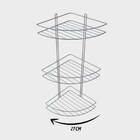 Prateleira Suporte Porta Shampoo Canto Triplo Cromado Stolf