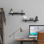 Prateleira Suporte Visível Retangular 20x60cm Preto MDP Bemfixa