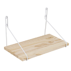 Prateleira Suporte Visível Retangular 40x20x20cm Natural e Branco Madeira Settis