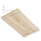 Prateleira Suporte Visível Retangular 40x20x20cm Natural e Branco Madeira Settis