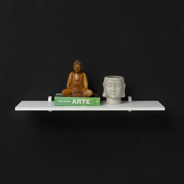 Prateleira Suporte Visível 80x25cm Branca Decorar Bemfixa