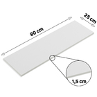 Prateleira Suporte Visível 80x25cm Branca Decorar Bemfixa