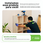 Prateleira com Suporte Visível Industrial Preto 90x20cm Preta e Teka Madri Aço Brasforma