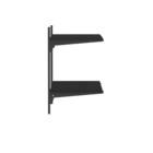 Prateleira Suspensa Suporte Visível MDP e Aço Carbono Preto 1,5x60x30cm Industrial Brasforma