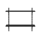 Prateleira Suspensa Suporte Visível MDP e Aço Carbono Preto 1,5x60x30cm Industrial Brasforma