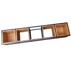 Prateleira Suspensa De Madeira E Ferro Modelo Industrial - Pr