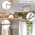 Prateleira Suspensa De Teto Para Cozinha Freijó