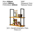 Prateleira Suspensa Estilo Industrial Nicho Cozinha Aurora -