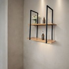 Prateleira Suspensa Estilo Industrial Nicho Cozinha Aurora -