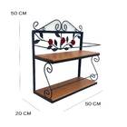 Prateleira Suspensa Ferro E Madeira Multiuso Flores