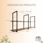 Prateleira Suspensa Grande Estilo Industrial Nicho Cozinha Au