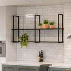 Prateleira Suspensa Grande Estilo Industrial Nicho Cozinha Au