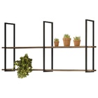 Prateleira Suspensa Industrial Stela 136cm Demolição Preto Bn